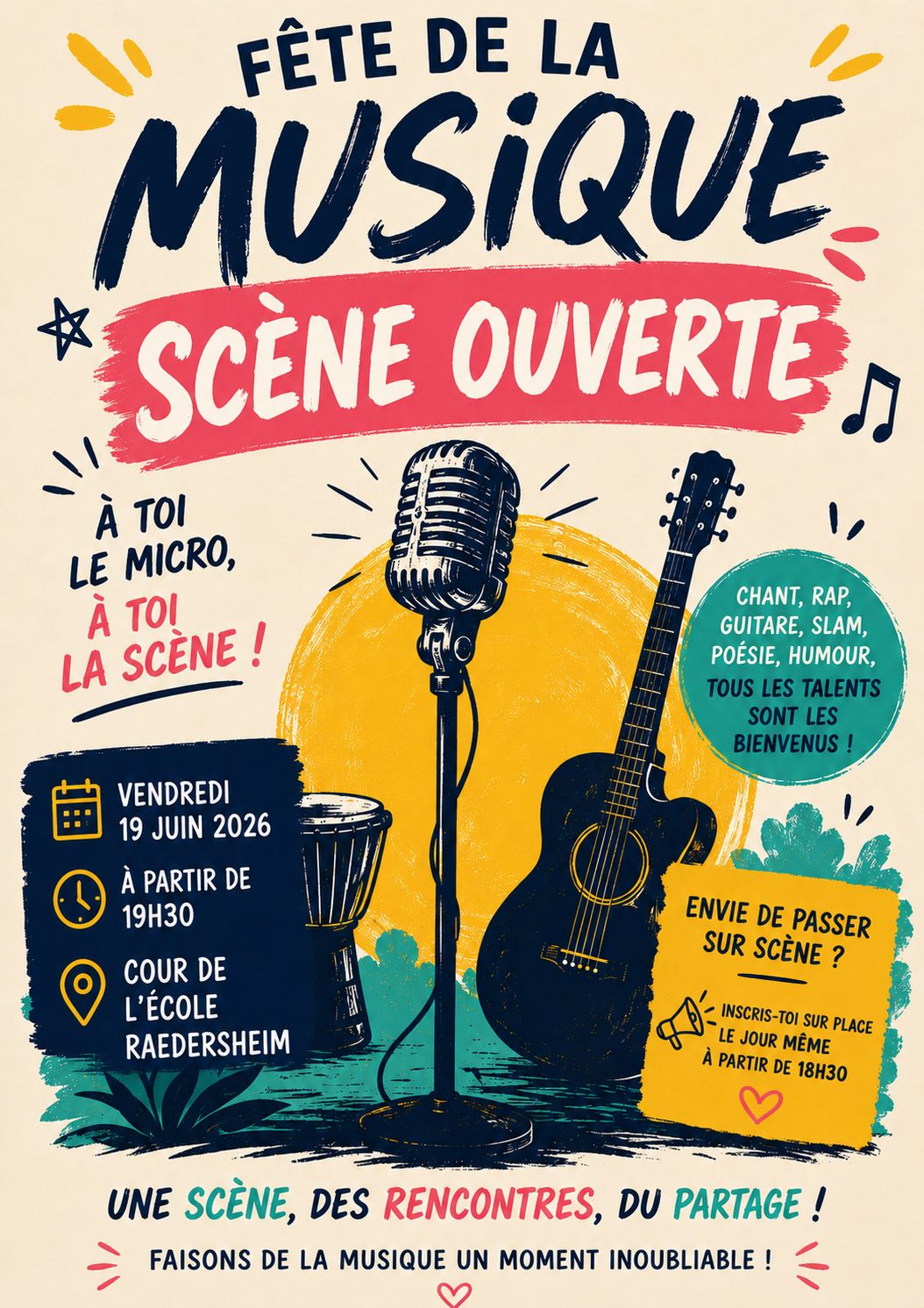 Scène ouverte lors de la fête de la musique !